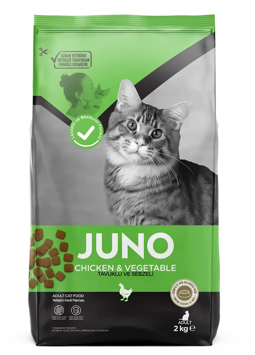 JUNO Chicken&Vegetable Formula For Adult Cats 2kg